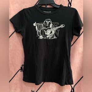 True Religion Black Tee with White Graphic